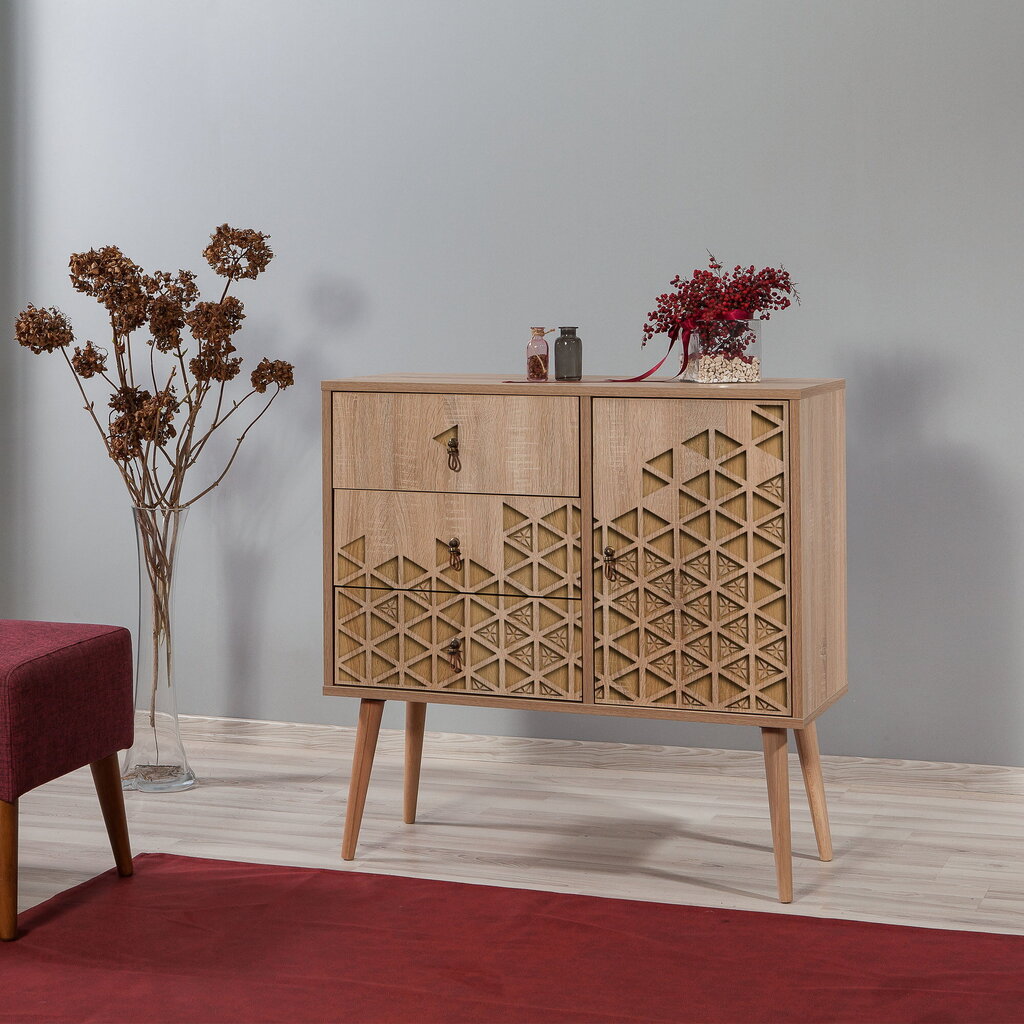 Kumode Kalune Design Dresser 3440, ozola krāsas cena un informācija | Kumodes | 220.lv