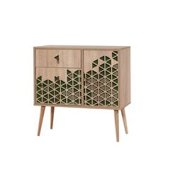 Комод Kalune Design Dresser 3441, цвета дуба/зеленый цена и информация | Комоды | 220.lv