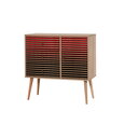 Kumode Kalune Design Dresser 3445, ozola krāsas/sarkana