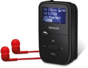 MP3 atskaņotājs Sencor SFP4408BK, 8GB, melns цена и информация | MP3 проигрыватели | 220.lv