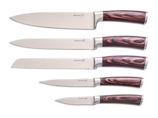 Набор ножей из нержавеющей стали на стойке G21 Gourmet Steely 60022164, 5 шт. цена и информация | Ножи и аксессуары для них | 220.lv