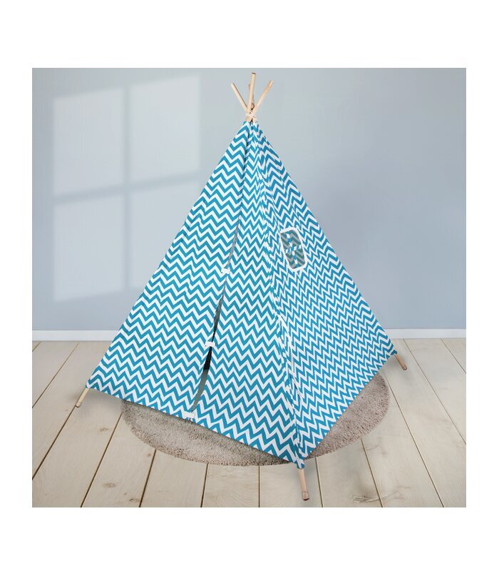 Tipi stila telts bērniem ar zigzaga rakstu cena un informācija | Bērnu rotaļu laukumi, mājiņas | 220.lv