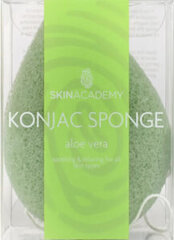 Konjac Sponge sejas mazgāšanas sūklītis ar alveju, Skin Academy цена и информация | Средства для очищения лица | 220.lv