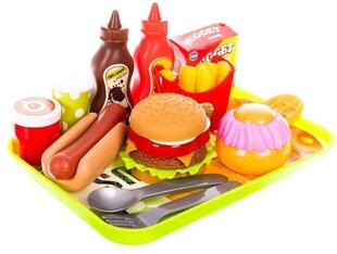 Детский набор закусок быстрого питания с подносом цена и информация | Игрушки для девочек | 220.lv