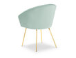 Krēsls Milo Casa Elisa, gaiši zaļas/zeltainas krāsas cena un informācija | Virtuves un ēdamistabas krēsli | 220.lv