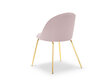 Krēsls Milo Casa Livia, rozā/zeltainas krāsas цена и информация | Virtuves un ēdamistabas krēsli | 220.lv
