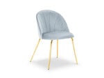 Krēsls Milo Casa Livia, gaiši zilas/zeltainas krāsas
