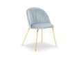 Krēsls Milo Casa Livia, gaiši zilas/zeltainas krāsas цена и информация | Virtuves un ēdamistabas krēsli | 220.lv