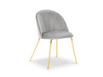 Krēsls Milo Casa Livia, gaiši pelēkas/zeltainas krāsas
