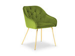 Krēsls Milo Casa Luisa, zaļas/zeltainas krāsas