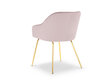 Krēsls Milo Casa Luisa, rozā/zeltainas krāsas cena un informācija | Virtuves un ēdamistabas krēsli | 220.lv