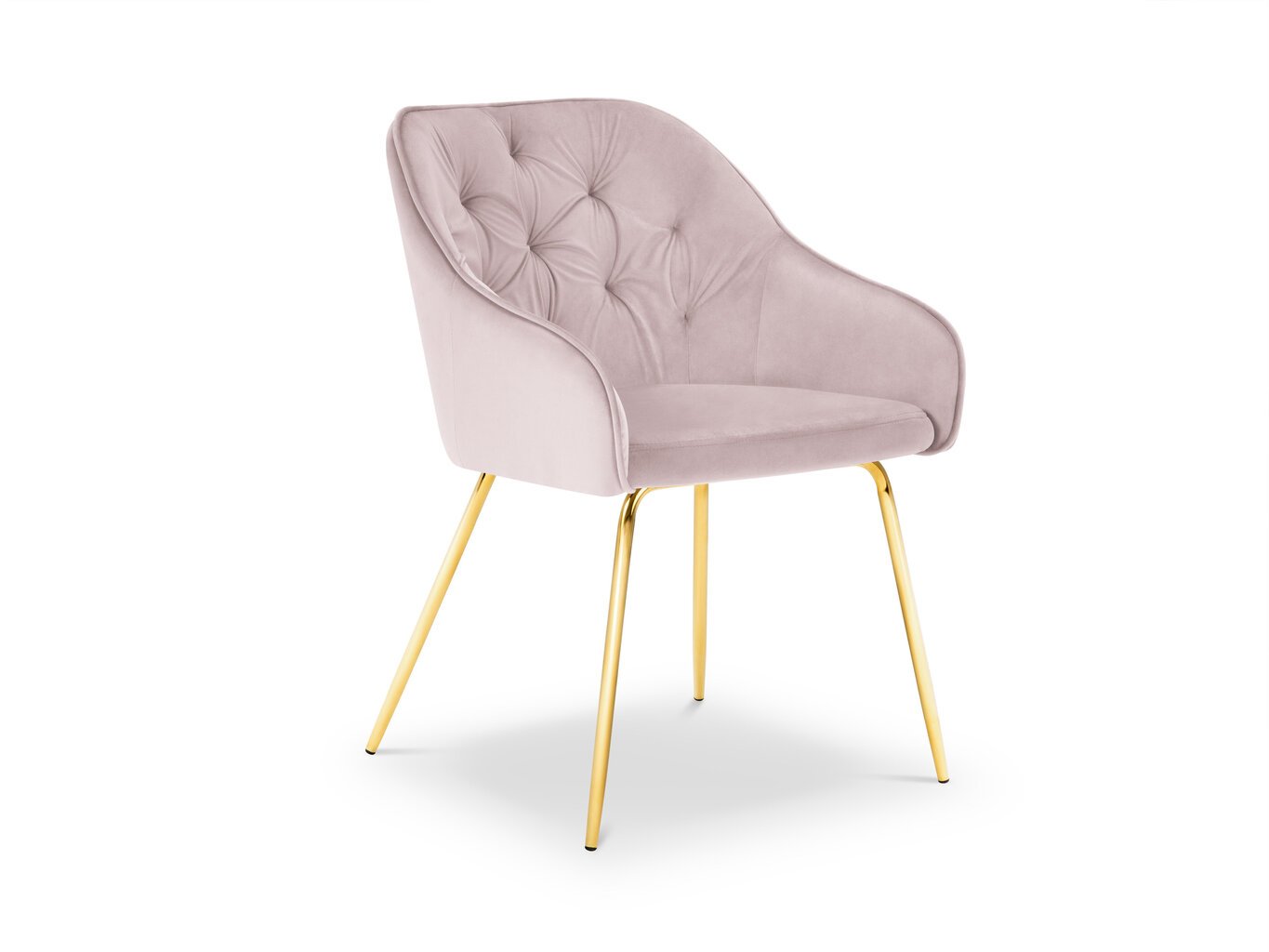 Krēsls Milo Casa Luisa, rozā/zeltainas krāsas cena un informācija | Virtuves un ēdamistabas krēsli | 220.lv
