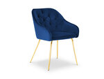 Krēsls Milo Casa Luisa, zilas/zeltainas krāsas