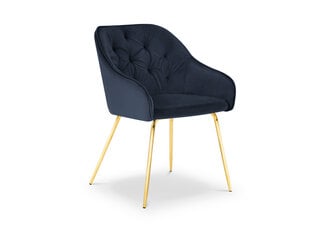 Krēsls Milo Casa Luisa, tumši zilas/zeltainas krāsas cena un informācija | Virtuves un ēdamistabas krēsli | 220.lv