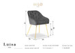 Krēsls Milo Casa Luisa, melnas/zeltainas krāsas цена и информация | Virtuves un ēdamistabas krēsli | 220.lv