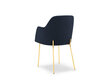Krēsls Cosmopolitan Design Padova, tumši zils/zeltainas krāsas cena un informācija | Virtuves un ēdamistabas krēsli | 220.lv