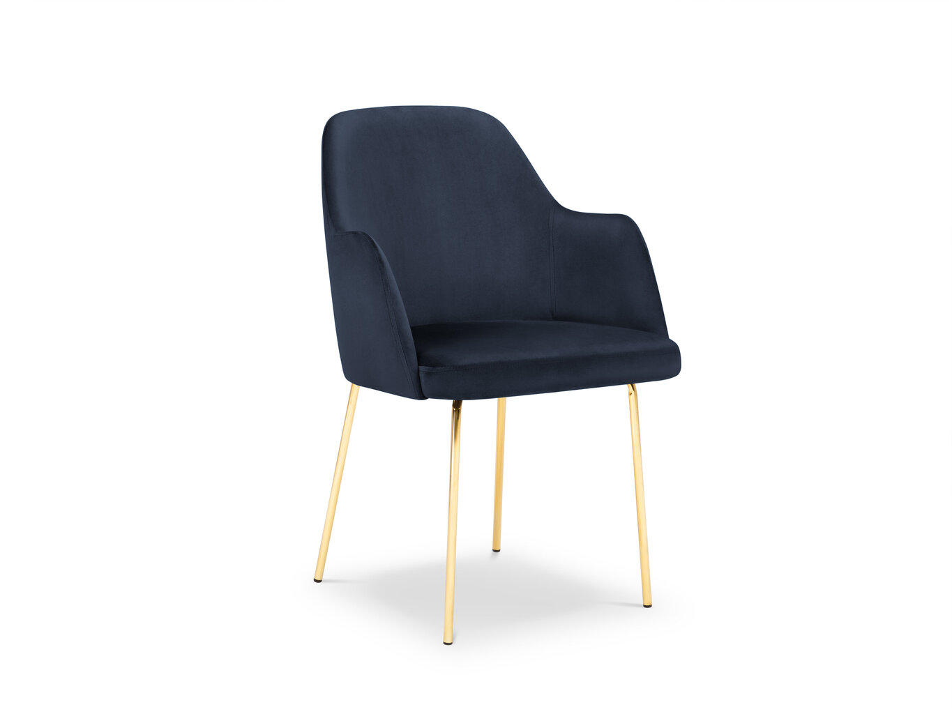 Krēsls Cosmopolitan Design Padova, tumši zils/zeltainas krāsas cena un informācija | Virtuves un ēdamistabas krēsli | 220.lv
