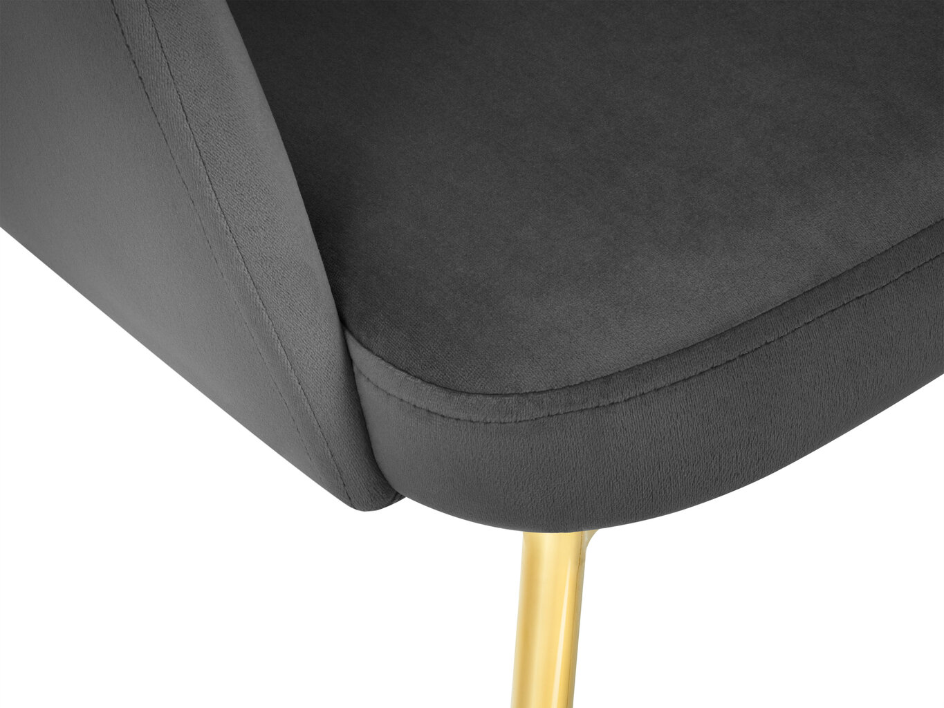 Krēsls Cosmopolitan Design Padova, tumši pelēkas/zeltainas krāsas cena un informācija | Virtuves un ēdamistabas krēsli | 220.lv