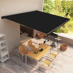 VidaXL markīze ar kaseti, motorizēta, 500x300 cm, antracītpelēka цена и информация | Зонты, маркизы, стойки | 220.lv