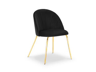 Krēsls Milo Casa Livia, melnas/zeltainas krāsas cena un informācija | Virtuves un ēdamistabas krēsli | 220.lv