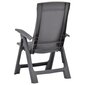 VidaXL atgāžami dārza krēsli, 2 gab., brūna plastmasa cena un informācija | Dārza krēsli | 220.lv