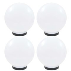 VidaXL LED lampas, 4 gab., sfēriskas, 25 cm, PMMA цена и информация | Уличное освещение | 220.lv