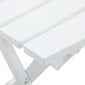 VidaXL saliekams dārza galds, balts, 45,5x38,5x50 cm цена и информация | Dārza galdi | 220.lv