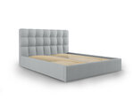 Кровать Mazzini Beds Nerin 4, 140x200 см, светло-серая