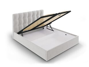 Кровать Mazzini Beds Nerin 140x200 см, светло-серая цена и информация | Кровати | 220.lv