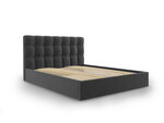 Кровать Mazzini Beds Nerin 140x200 см, темно-серая