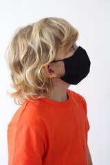 Черная многоразовая маска для детей 5-12 лет, 1шт. цена и информация | Первая помощь | 220.lv