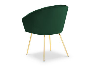 Krēsls Milo Casa Elisa, tumši zaļas/zeltainas krāsas cena un informācija | Virtuves un ēdamistabas krēsli | 220.lv