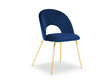 Krēsls Milo Casa Lucia, zilas/zeltainas krāsas cena un informācija | Virtuves un ēdamistabas krēsli | 220.lv