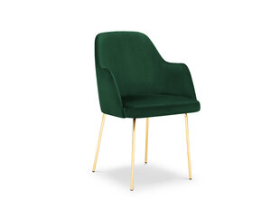 Krēsls Cosmopolitan Design Padova, tumši zaļas/zeltainas krāsas cena un informācija | Virtuves un ēdamistabas krēsli | 220.lv