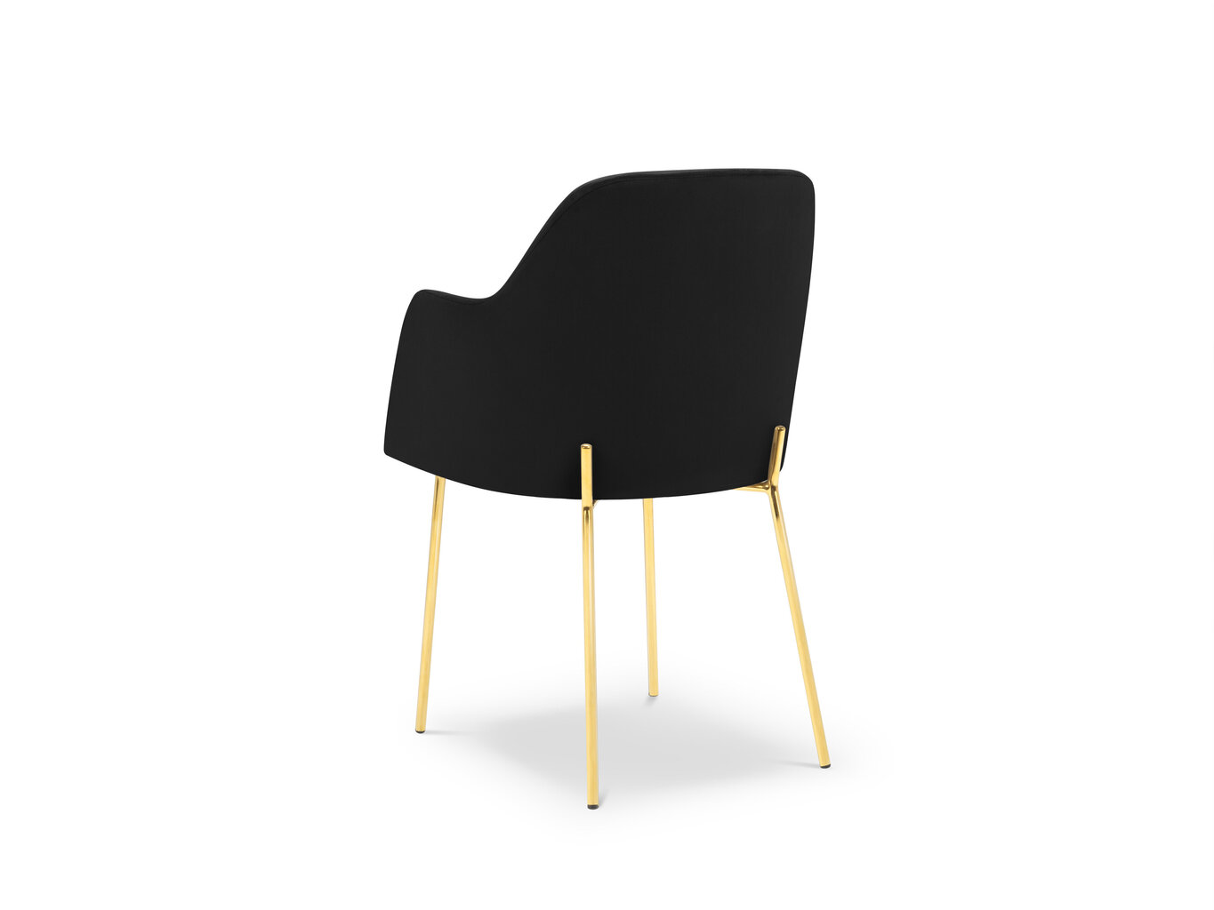 Krēsls Cosmopolitan Design Padova, melns/zeltainas krāsas cena un informācija | Virtuves un ēdamistabas krēsli | 220.lv