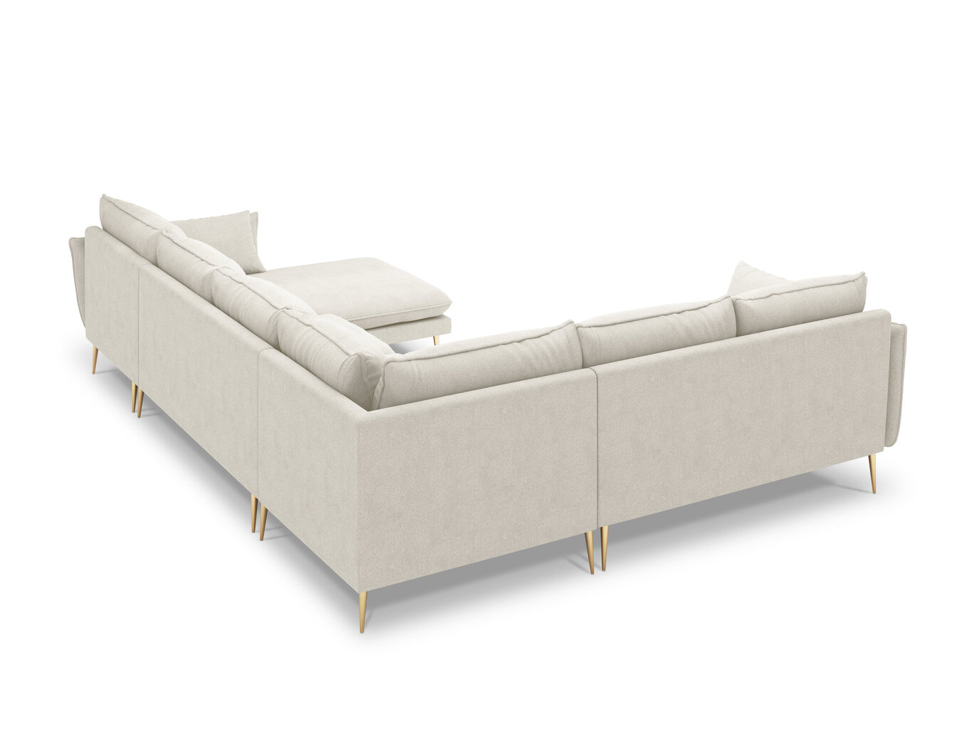 Stūra dīvāns Milo Casa Elio 7S, gaišas smilškrāsas cena un informācija | Stūra dīvāni | 220.lv