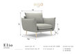 Krēsls Milo Casa Elio 6, gaiši pelēkas/zeltainas krāsas цена и информация | Atpūtas krēsli | 220.lv