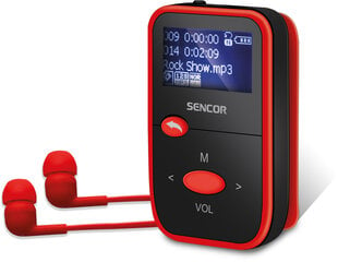 MP3 atskaņotājs Sencor SFP4408RD, 8 GB, melns/sarkans цена и информация | MP3 проигрыватели | 220.lv