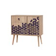 Kumode Kalune Design Dresser 3443, ozola krāsas/violeta