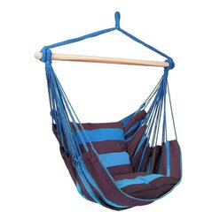 Сидячий гамак Фламинго с подушками, коричневый/синий цена и информация | Гамаки | 220.lv