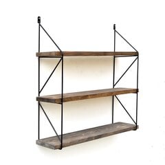 Sienas plaukts Kalune Design Wall Shelf 792, 55 cm, tumši brūns/melns cena un informācija | Plaukti | 220.lv