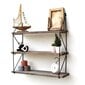 Sienas plaukts Kalune Design Wall Shelf 792, 55 cm, tumši brūns/melns cena un informācija | Plaukti | 220.lv