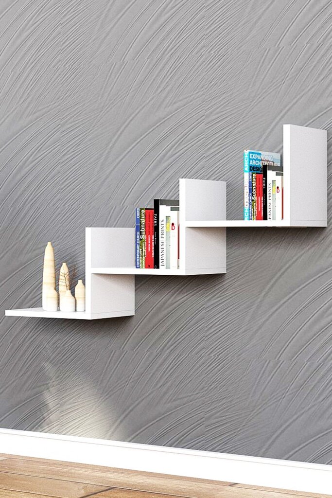 Sienas plaukts Kalune Design Wall Shelf 835(IV), 60 cm, baltas krāsas cena un informācija | Plaukti | 220.lv