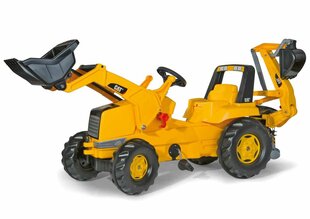 Педальный трактор с двумя ковшами  Rolly Toys rollyJunior CAT цена и информация | Конструктор автомобилей игрушки для мальчиков | 220.lv