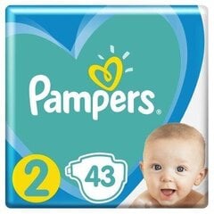 Autiņbiksītes Pampers New Baby Mini, 2 izmērs, 4-8 kg, 43 gab. cena un informācija | Autiņbiksītes | 220.lv