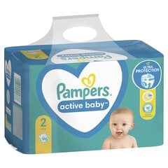 Autiņbiksītes Pampers Active Baby GP, 2. izmērs, 4-8 kg, 96 gab. цена и информация | Подгузники | 220.lv