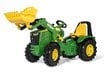Traktors ar pedāļiem un kausu Rolly Toys rollyX-Trac Premium John Deere 8400R цена и информация | Rotaļlietas zēniem | 220.lv