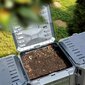 vidaXL dārza komposta tvertne, melna, 1200 L cena un informācija | Komposta kastes un āra konteineri | 220.lv
