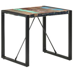 vidaXL virtuves galds, 80x80x75 cm, pārstrādāts masīvkoks цена и информация | Кухонные и обеденные столы | 220.lv