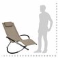 vidaXL bērnu sauļošanās zvilnis, pelēkbrūns tērauds цена и информация | Dārza krēsli | 220.lv